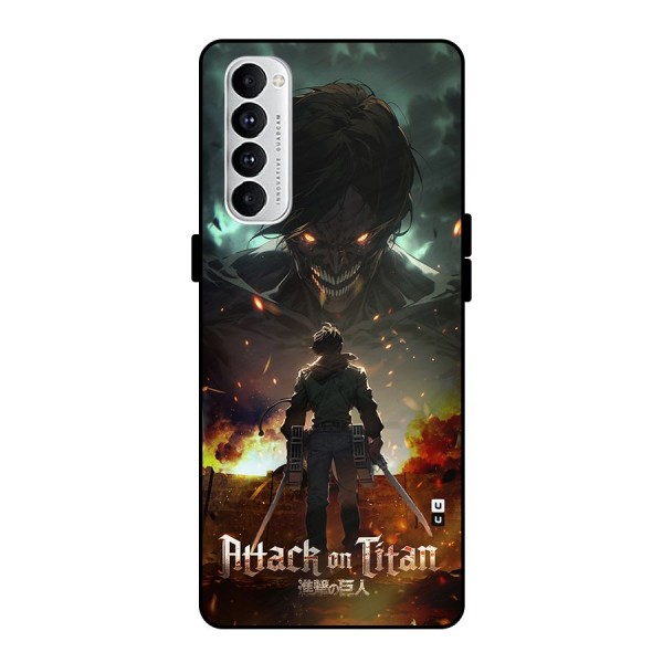 Atack On Titan Metal Back Case for Oppo Reno4 Pro