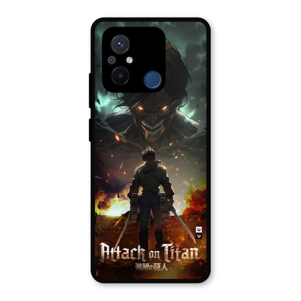 Atack On Titan Metal Back Case for Poco C55