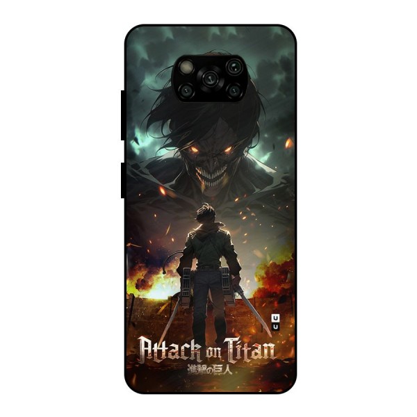 Atack On Titan Metal Back Case for Poco X3