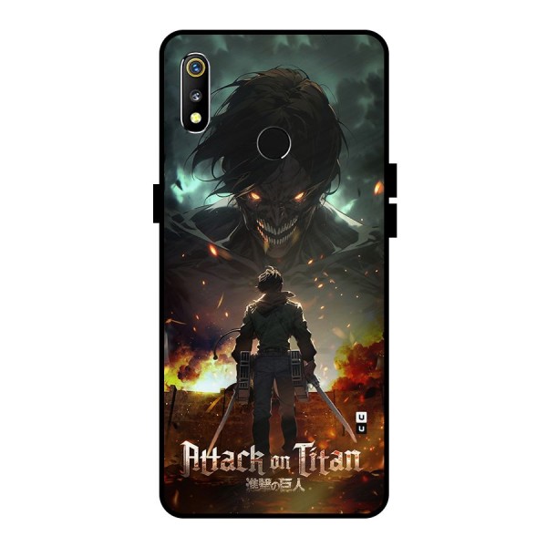 Atack On Titan Metal Back Case for Realme 3