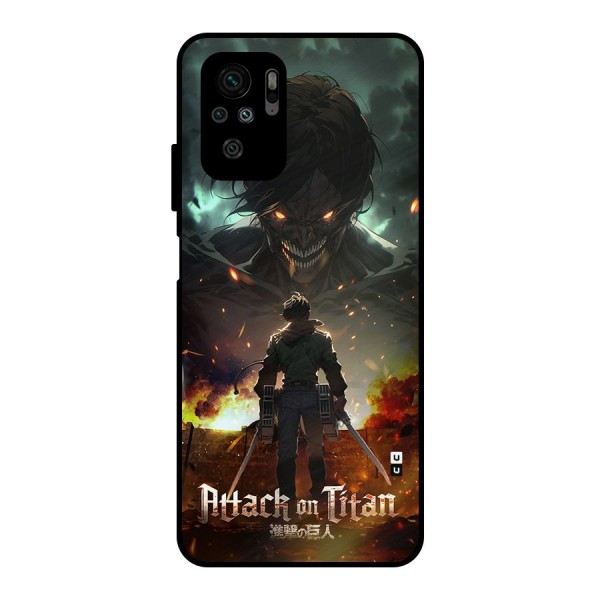 Atack On Titan Metal Back Case for Redmi Note 10