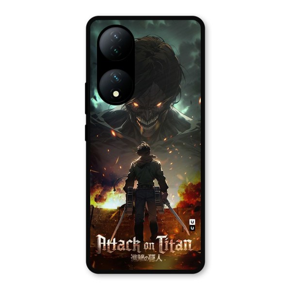 Atack On Titan Metal Back Case for Vivo T2