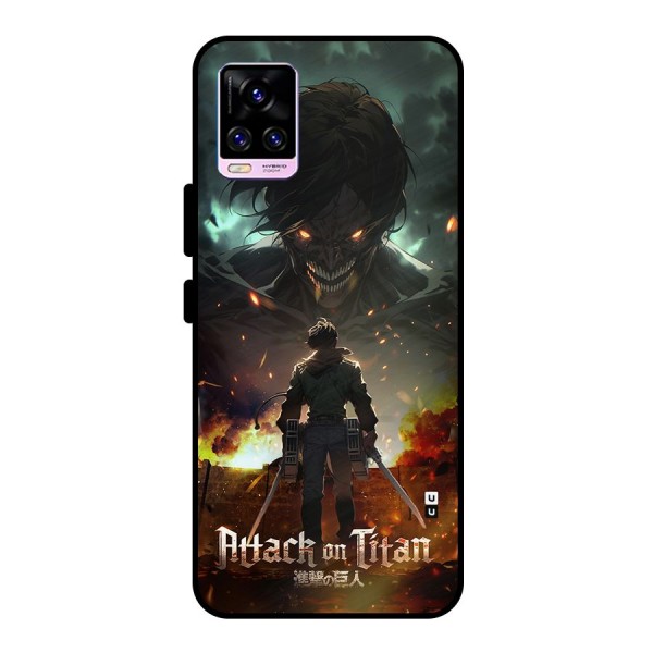 Atack On Titan Metal Back Case for Vivo V20 Pro