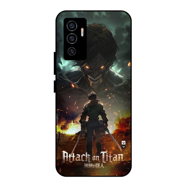 Atack On Titan Metal Back Case for Vivo V23e