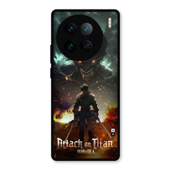 Atack On Titan Metal Back Case for Vivo X90 Pro