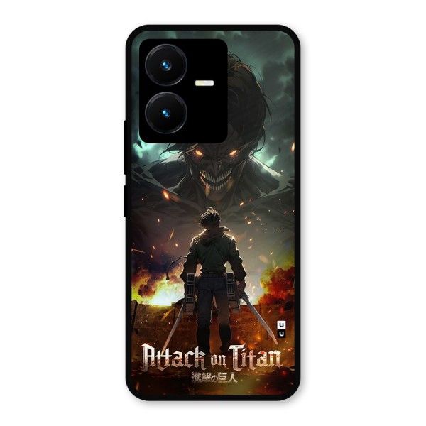 Atack On Titan Metal Back Case for Vivo Y22s