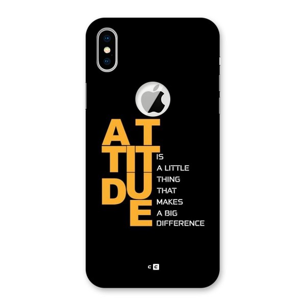 Attitude Difference Back Case for iPhone XS Logo Cut