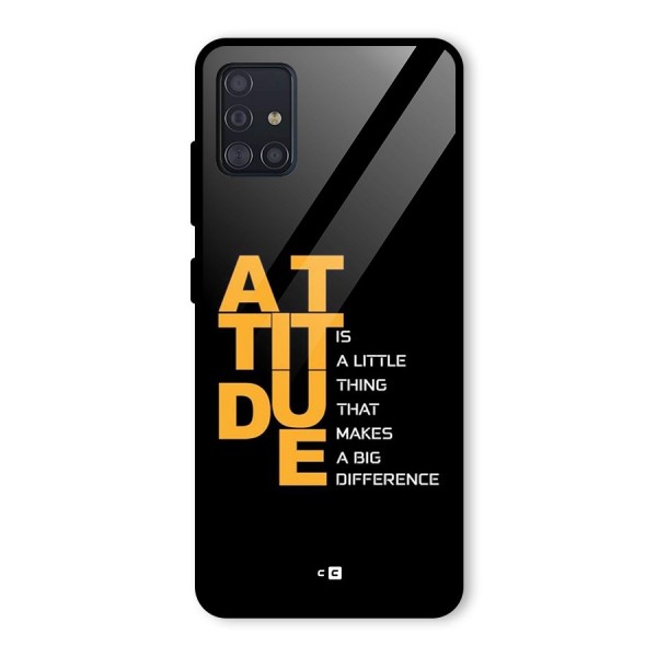 Attitude Difference Glass Back Case for Galaxy A51