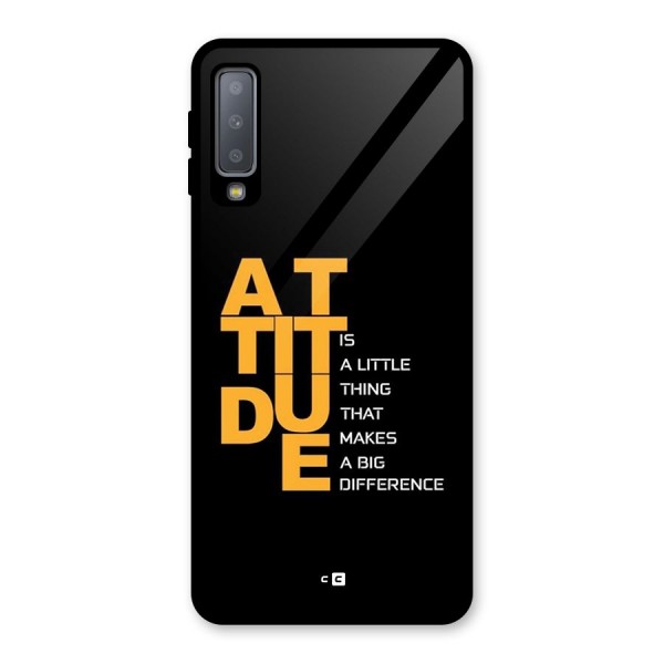 Attitude Difference Glass Back Case for Galaxy A7 (2018)