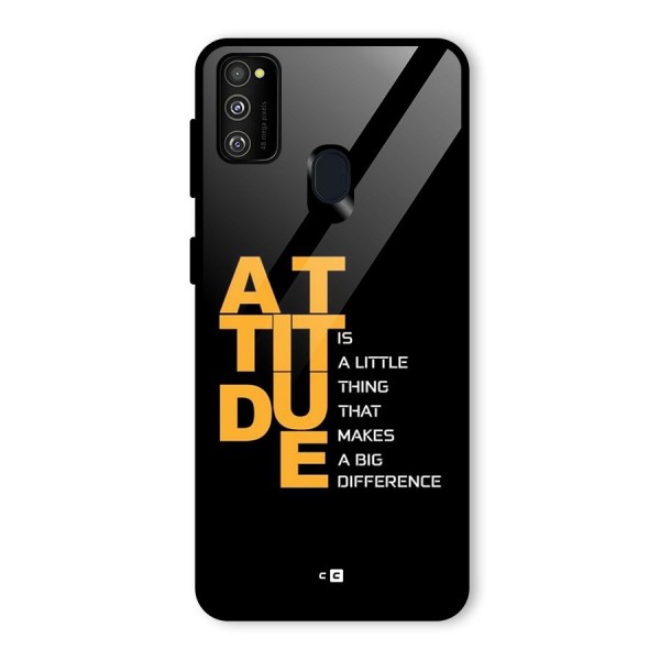 Attitude Difference Glass Back Case for Galaxy M30s