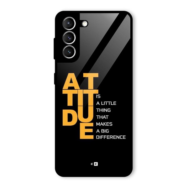 Attitude Difference Glass Back Case for Galaxy S21 5G