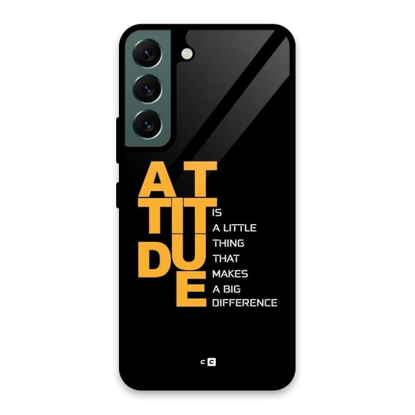 Attitude Difference Glass Back Case for Galaxy S22 5G