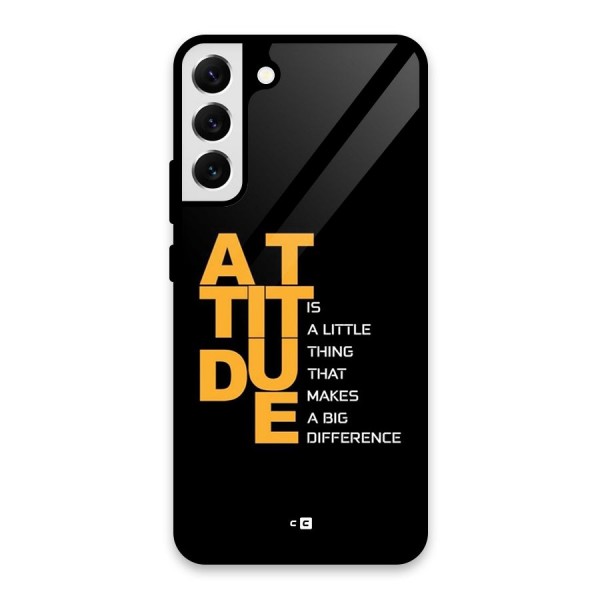 Attitude Difference Glass Back Case for Galaxy S22 Plus 5G