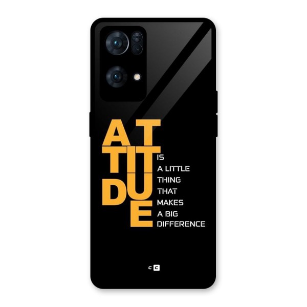 Attitude Difference Glass Back Case for Oppo Reno7 Pro 5G