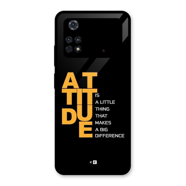 Attitude Difference Glass Back Case for Poco M4 Pro 4G