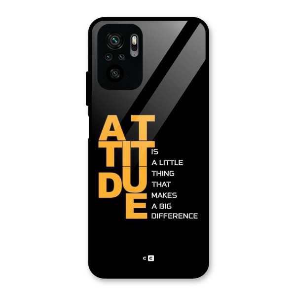 Attitude Difference Glass Back Case for Redmi Note 10