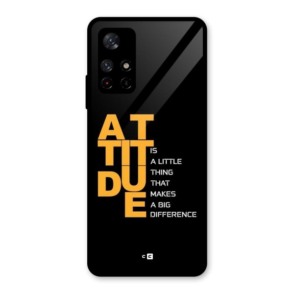 Attitude Difference Glass Back Case for Redmi Note 11T 5G