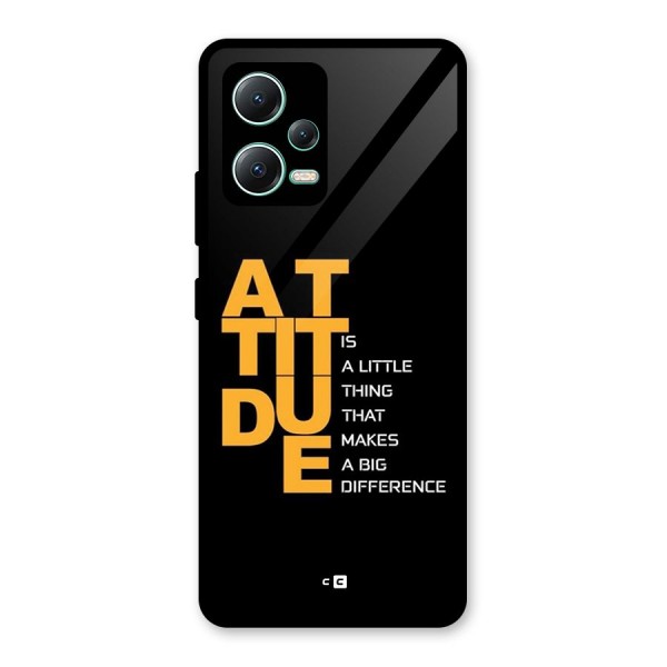 Attitude Difference Glass Back Case for Redmi Note 12 5G