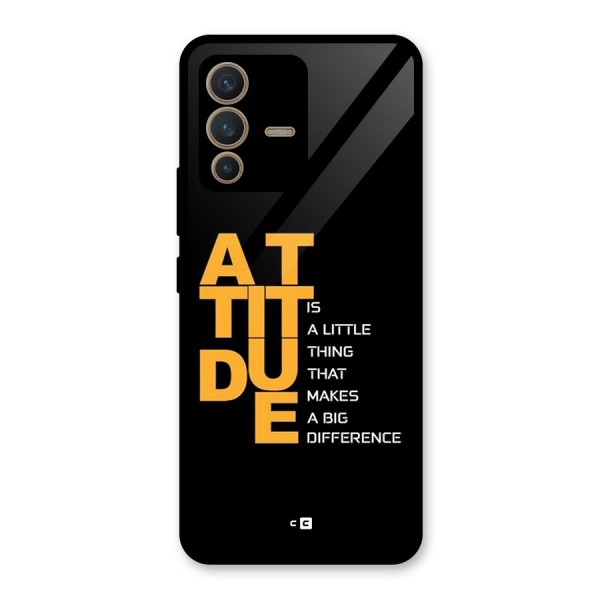 Attitude Difference Glass Back Case for Vivo V23 5G