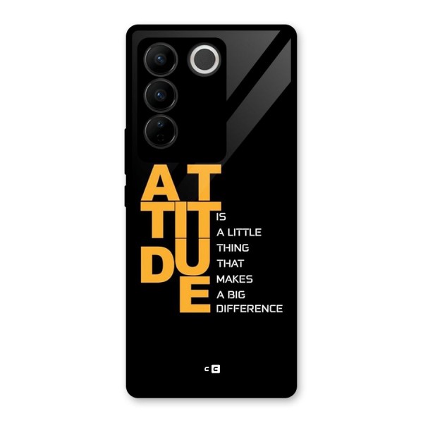 Attitude Difference Glass Back Case for Vivo V27 Pro