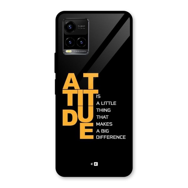 Attitude Difference Glass Back Case for Vivo Y21A