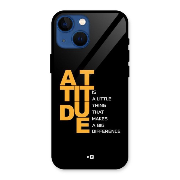 Attitude Difference Glass Back Case for iPhone 13 Mini