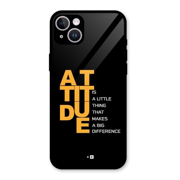 Attitude Difference Glass Back Case for iPhone 14 Plus