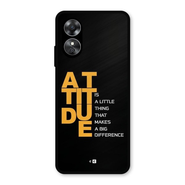 Attitude Difference Metal Back Case for Oppo A17