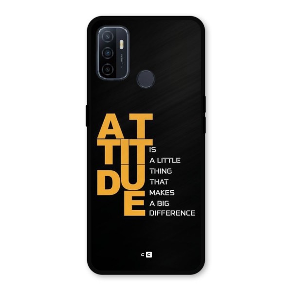 Attitude Difference Metal Back Case for Oppo A53