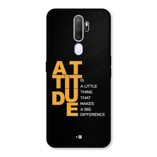 Attitude Difference Metal Back Case for Oppo A9 (2020)