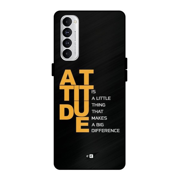 Attitude Difference Metal Back Case for Oppo Reno4 Pro