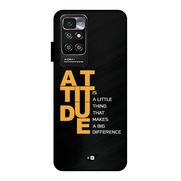 Attitude Difference Metal Back Case for Redmi 10 Prime