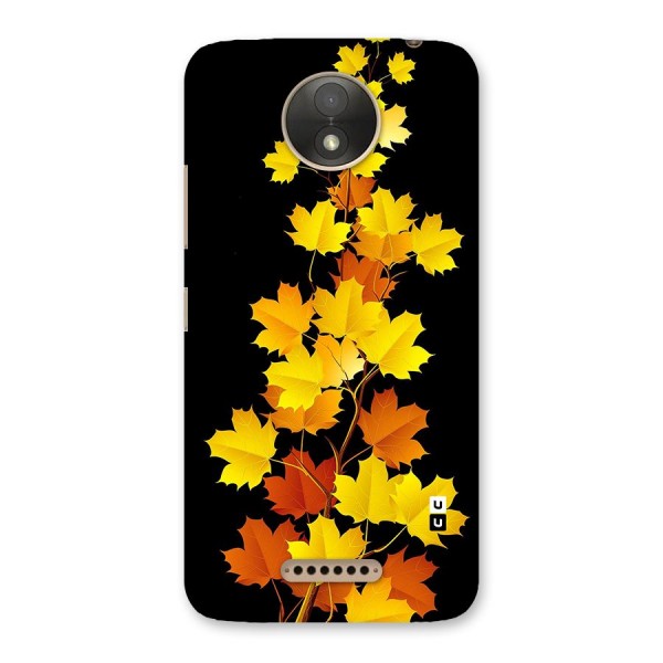 Autumn Forest Leaves Back Case for Moto C Plus