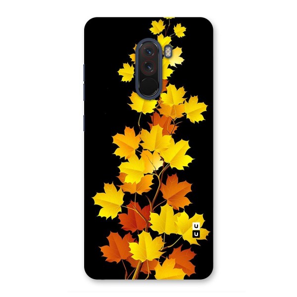 Autumn Forest Leaves Glass Back Case for Poco F1