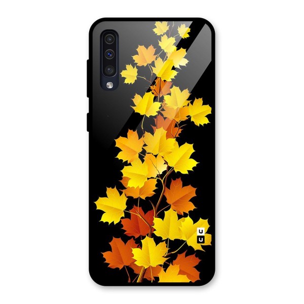 Autumn Forest Leaves Glass Back Case for Galaxy A50