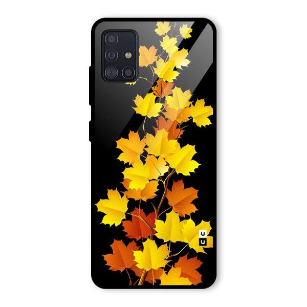 Autumn Forest Leaves Glass Back Case for Galaxy A51