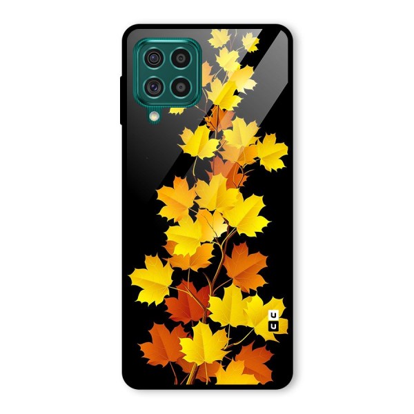 Autumn Forest Leaves Glass Back Case for Galaxy F62