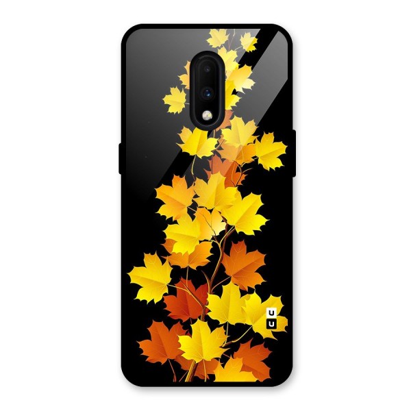 Autumn Forest Leaves Glass Back Case for OnePlus 7