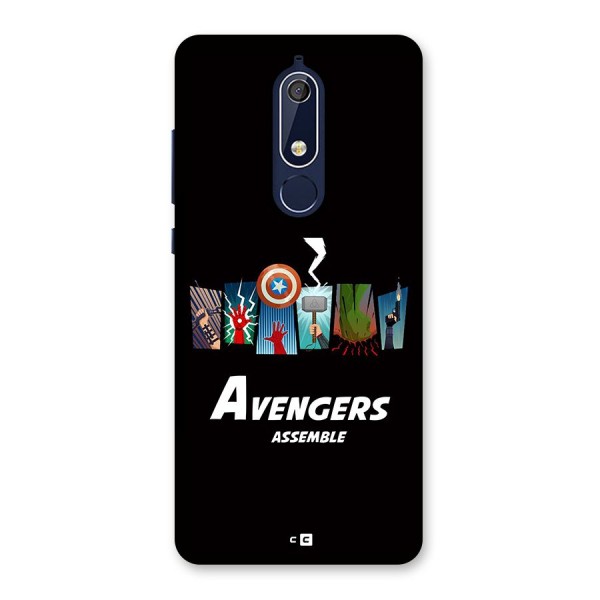 Avengers Assemble Back Case for Nokia 5.1