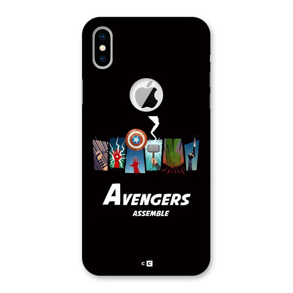 Avengers Assemble Back Case for iPhone XS Logo Cut