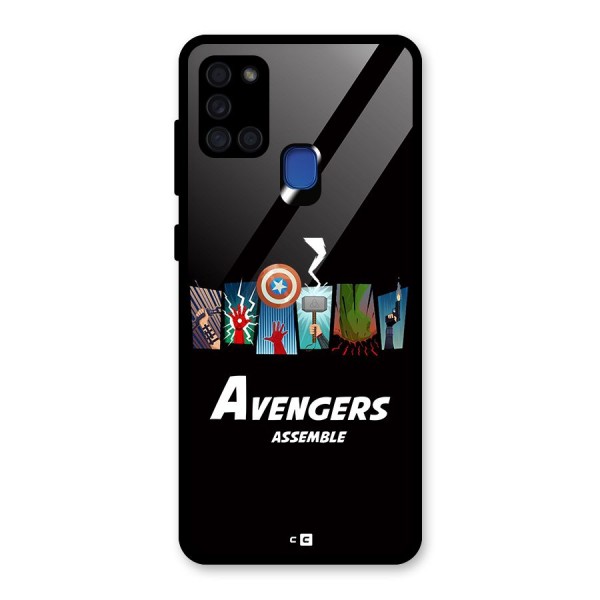 Avengers Assemble Glass Back Case for Galaxy A21s