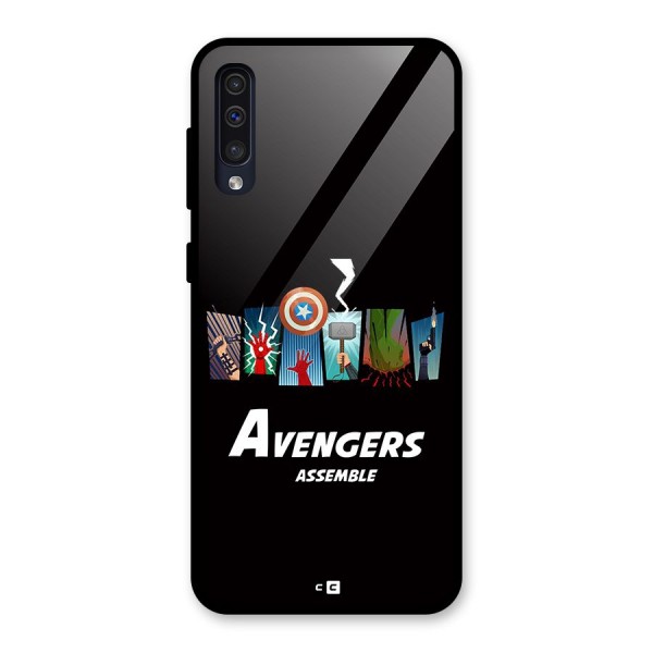 Avengers Assemble Glass Back Case for Galaxy A50