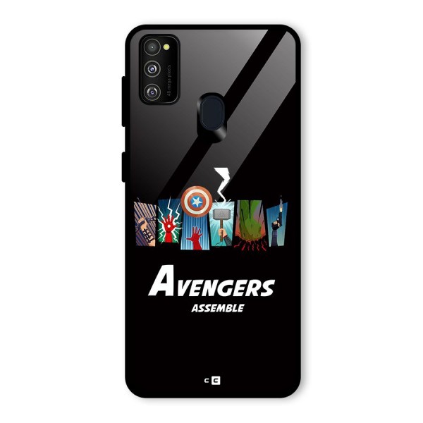 Avengers Assemble Glass Back Case for Galaxy M30s