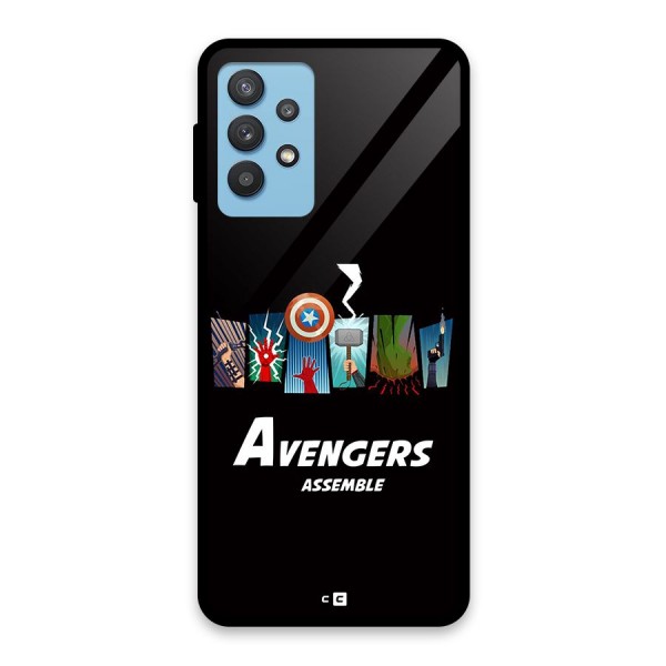 Avengers Assemble Glass Back Case for Galaxy M32 5G