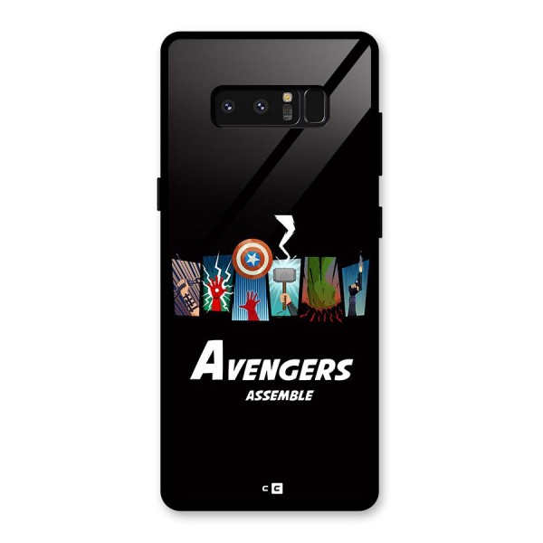 Avengers Assemble Glass Back Case for Galaxy Note 8