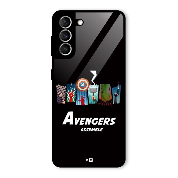 Avengers Assemble Glass Back Case for Galaxy S21 5G