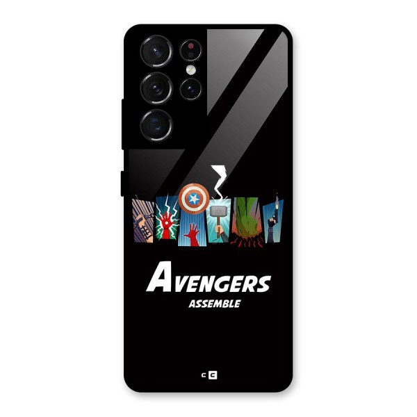 Avengers Assemble Glass Back Case for Galaxy S21 Ultra 5G