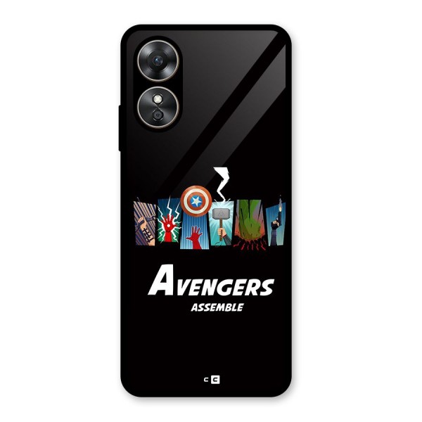 Avengers Assemble Glass Back Case for Oppo A17