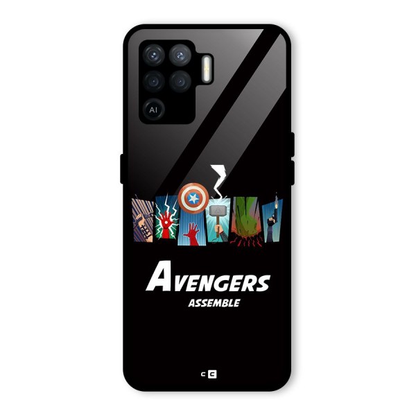 Avengers Assemble Glass Back Case for Oppo F19 Pro