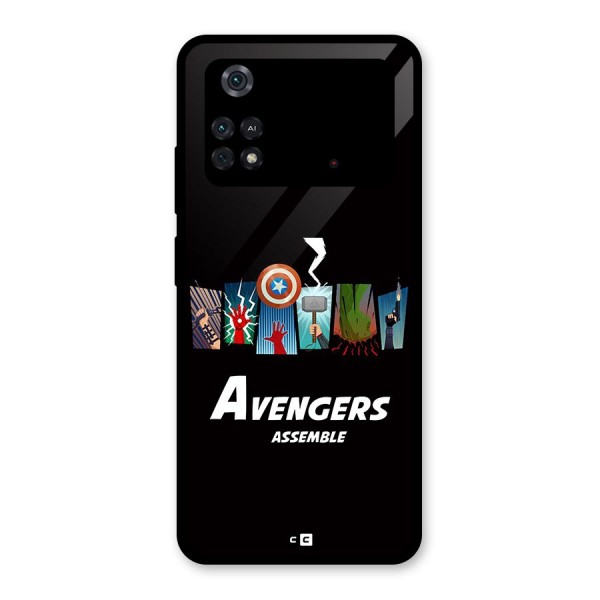 Avengers Assemble Glass Back Case for Poco M4 Pro 4G